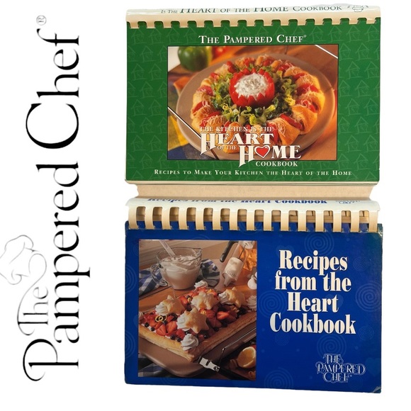 THE PAMPERED CHEF Vintage Spiral Bound Recipe Books, Set of 2 - Picture 1 of 5